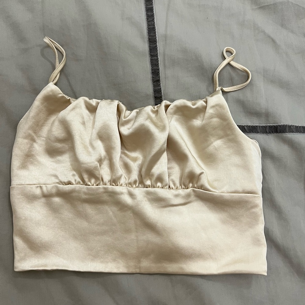 Zara satin crop top